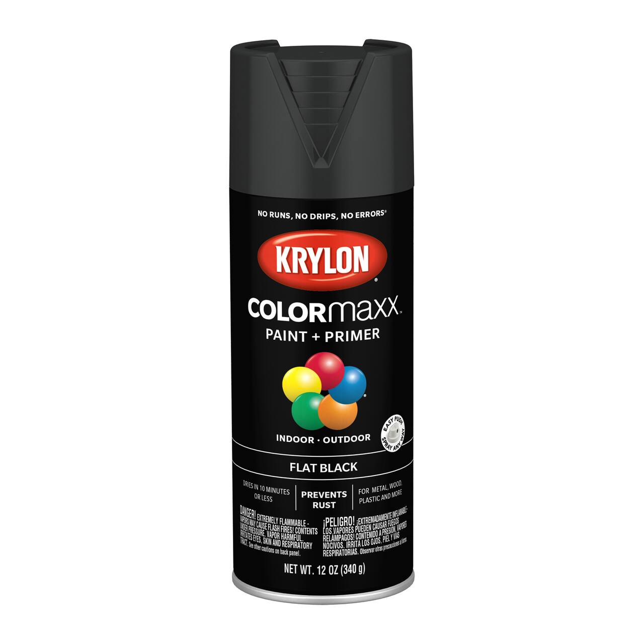 Krylon® COLORmaxx™ Paint & Primer, Flat Black